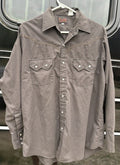 Vintage Plains Western Wear Black Double Snap Pocket Pearl Snap
