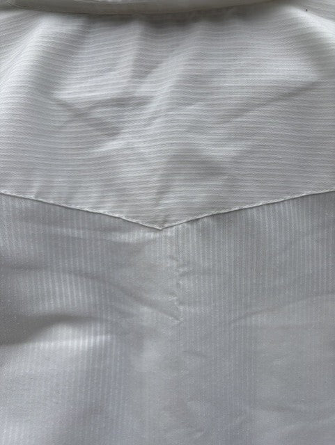 Vintage Saddle King White Ridged Fabric Pearl Snap - 2XL