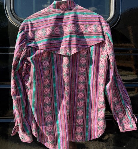Vintage MoNana Button-Up Pink & Purple Design