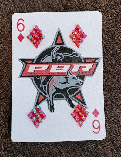 Bull Riding Logo - Single Hat Card - Bedazzled – Rodeo Dream Designs