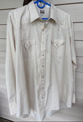 Vintage Ely Cattlemen White Tall Man Pearl Snap