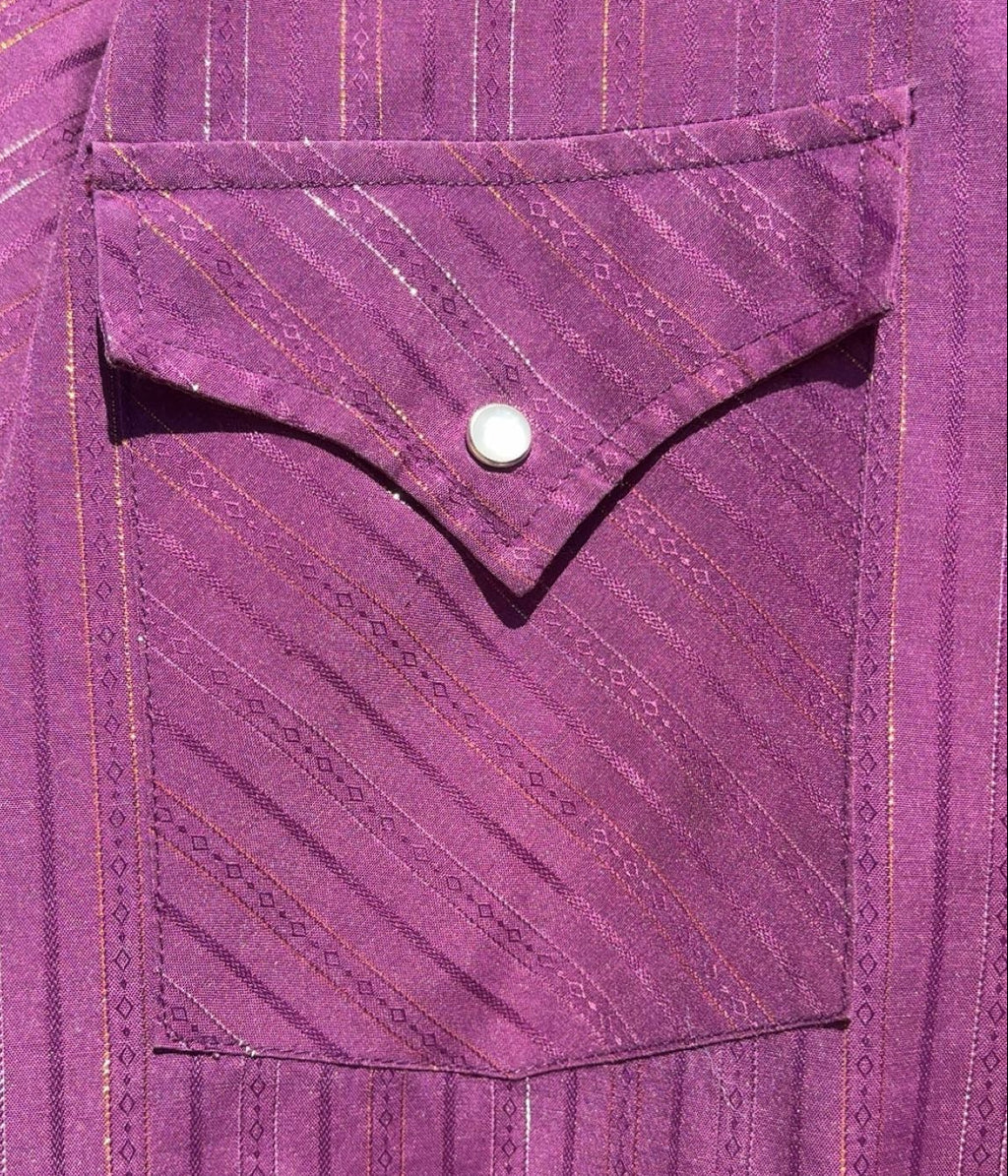 Ely Cattleman Maroon Sparkle Pearl Snap