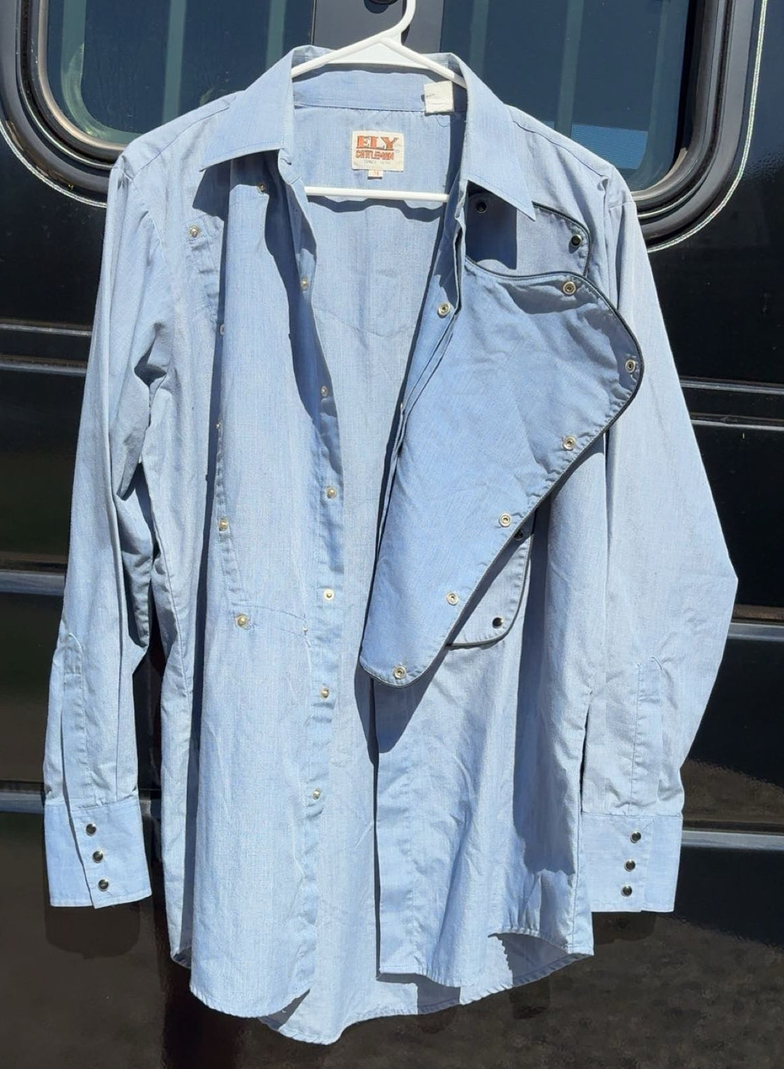 Ely Cattlemen Denim Bib Pearl Snap