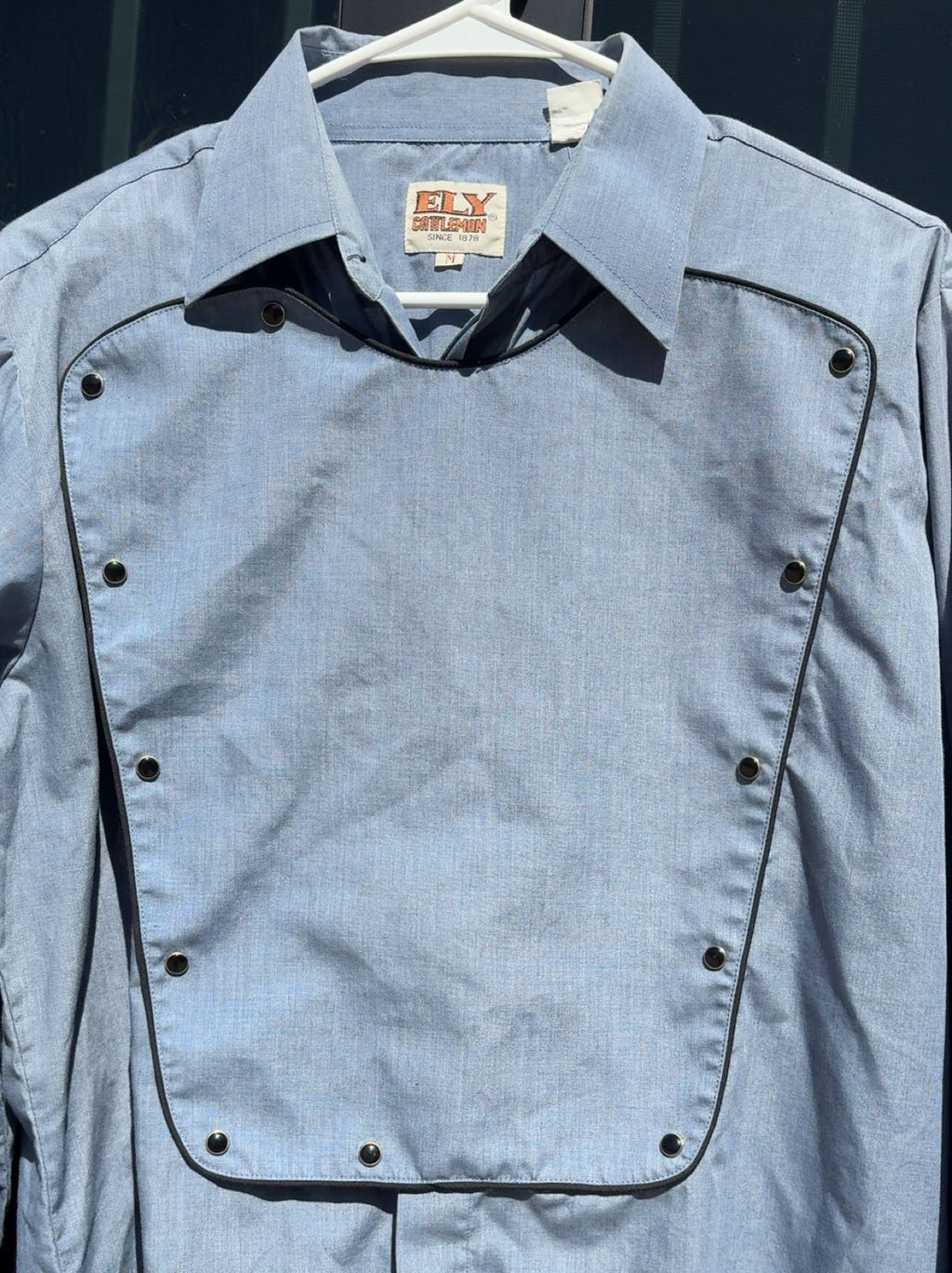 Ely Cattlemen Denim Bib Pearl Snap