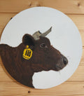 "Broken Horn" Hand Painted Bull Picture