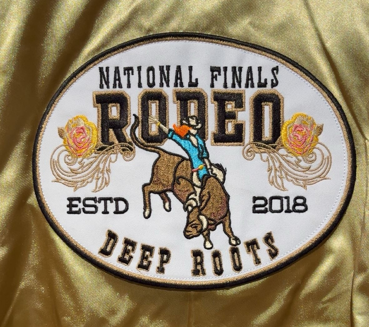 Augusta Gold Satin Jacket - National Finals Rodeo Deep Roots 2018