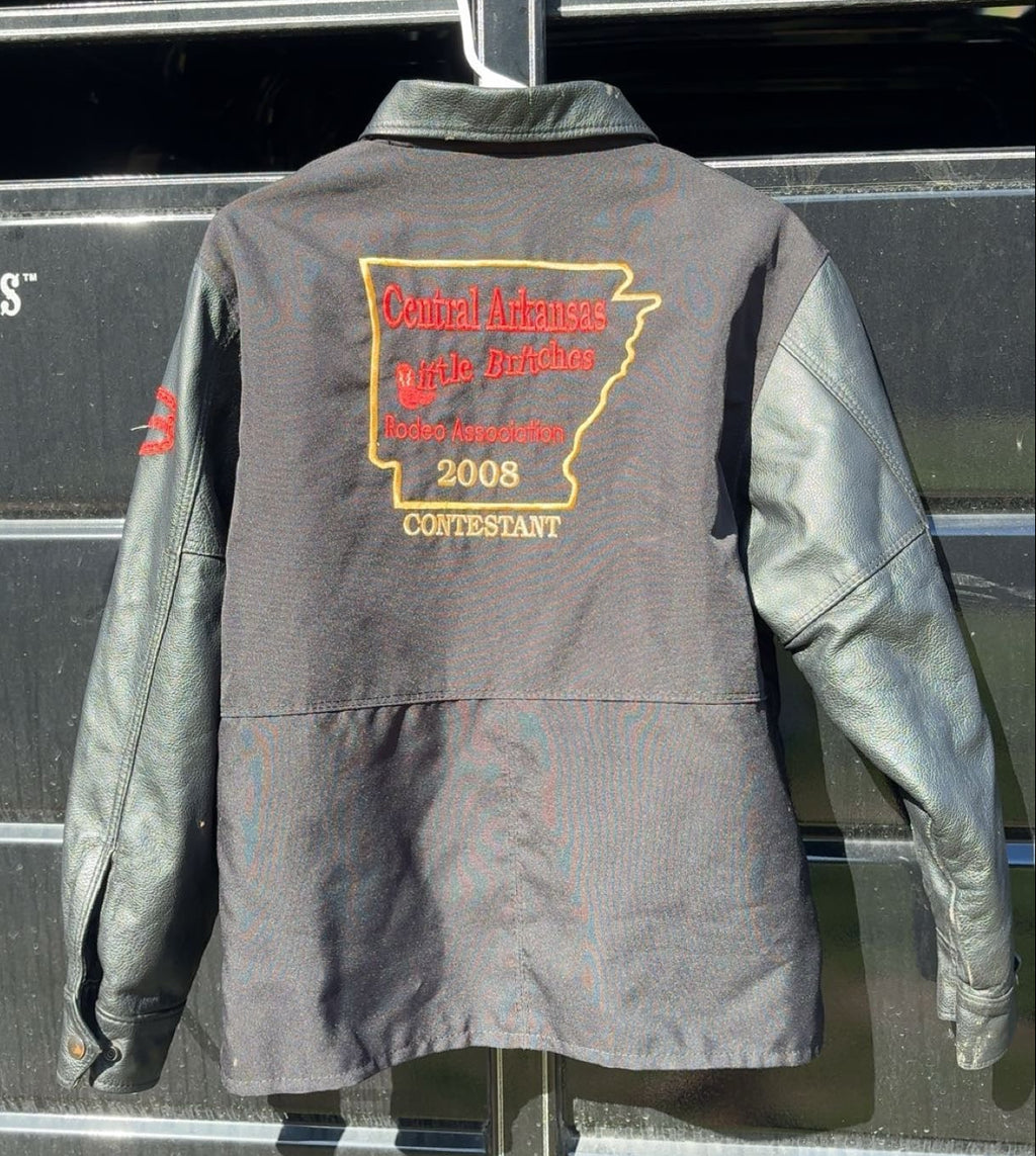 Carroll Original Wear - Central Arkansas Little Britches Rodeo Association 2008 Black Leather Trophy Jacket