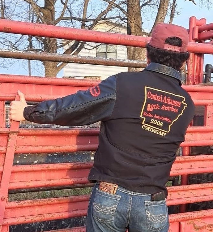 Carroll Original Wear - Central Arkansas Little Britches Rodeo Association 2008 Black Leather Trophy Jacket