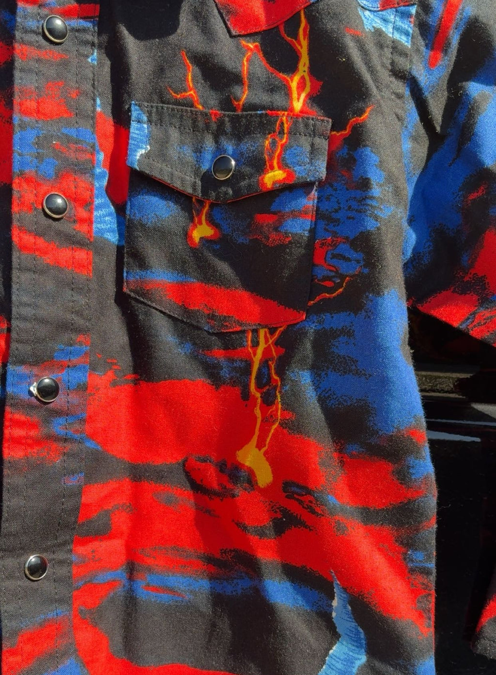 Vintage Wrangler Little Kids Lightning And Tornado Pearl Snap