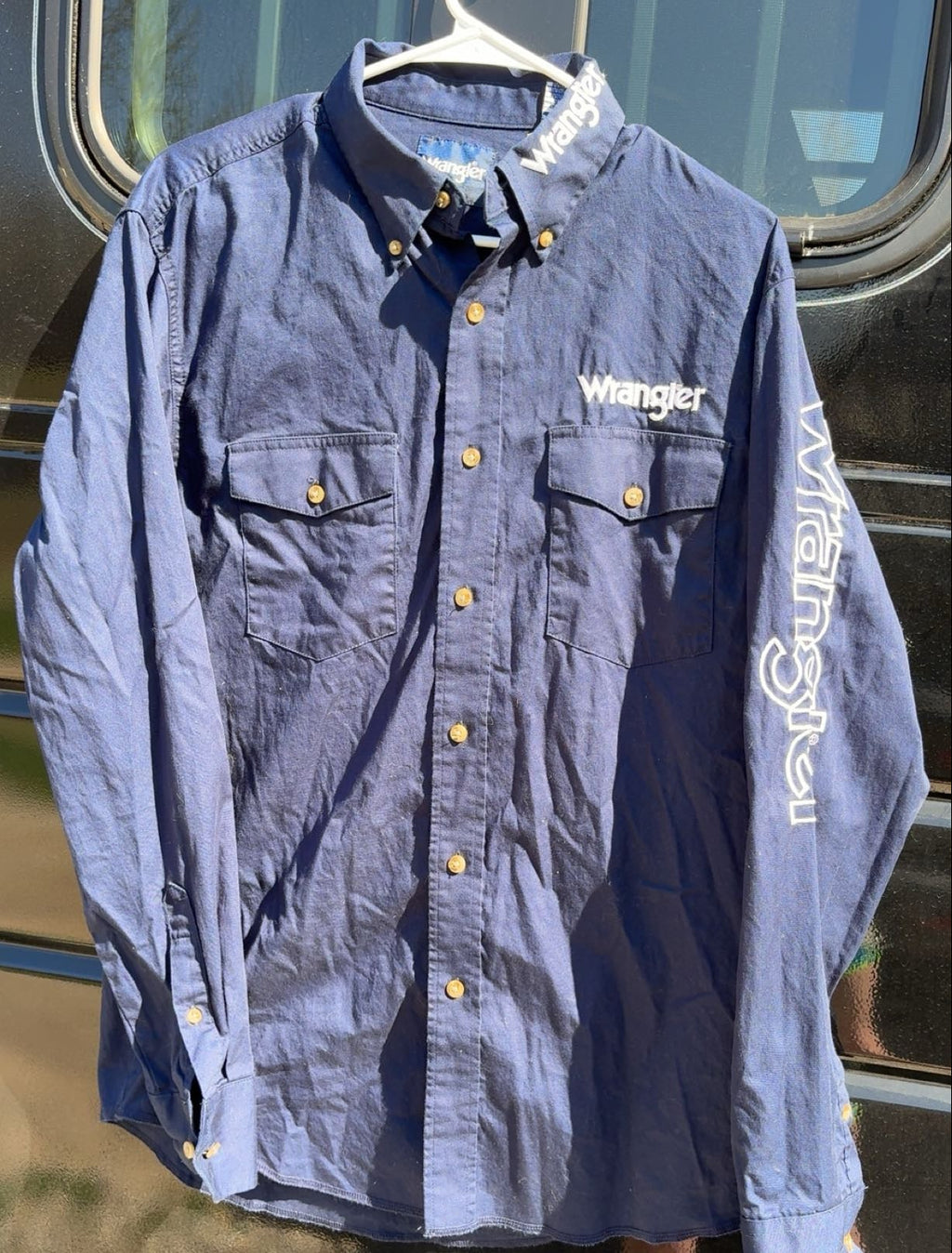 Wrangler Dark Blue Printing On Sleeve And Back