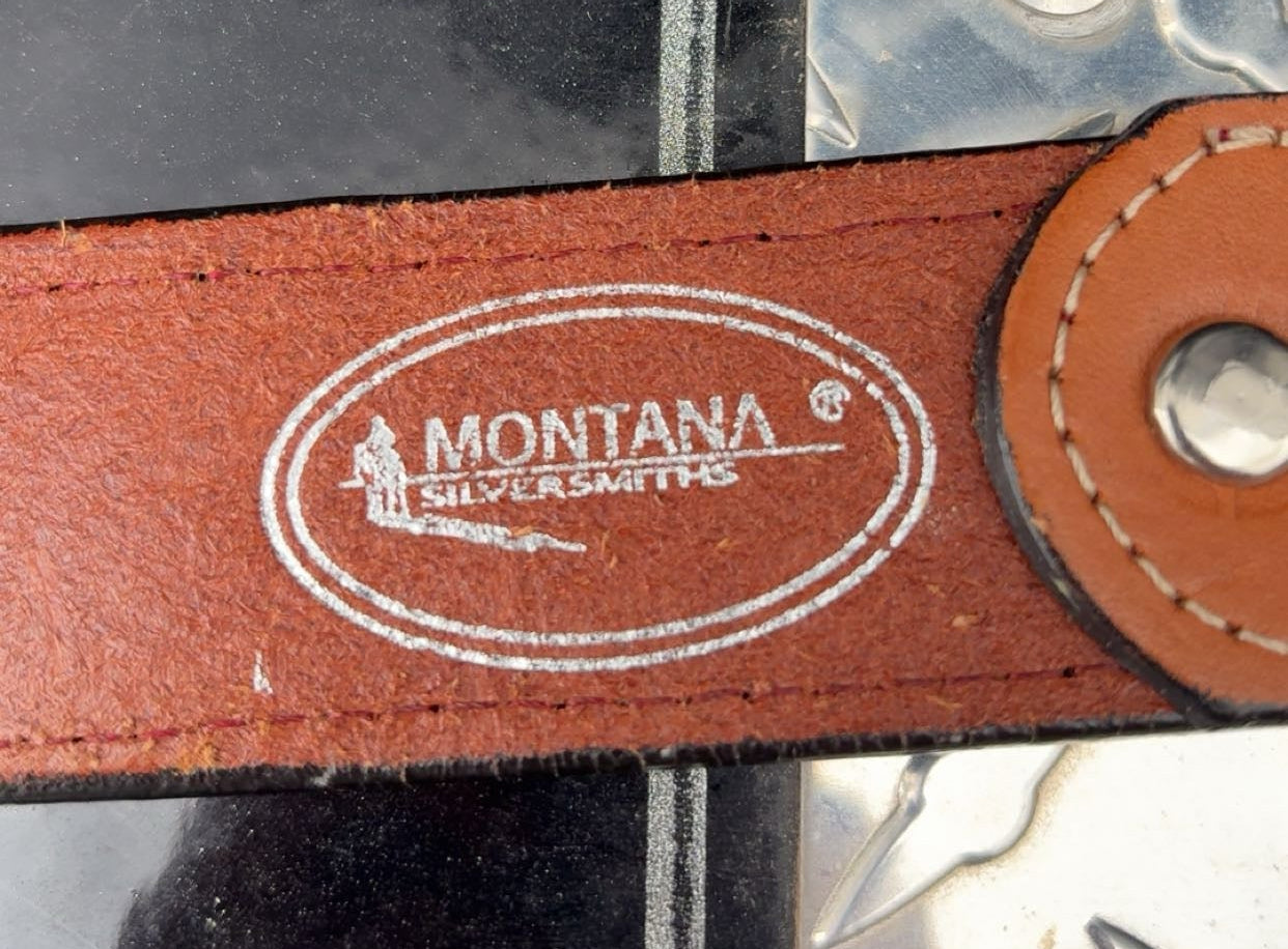 Montana Silversmith Cowhide And Gemstone Belt