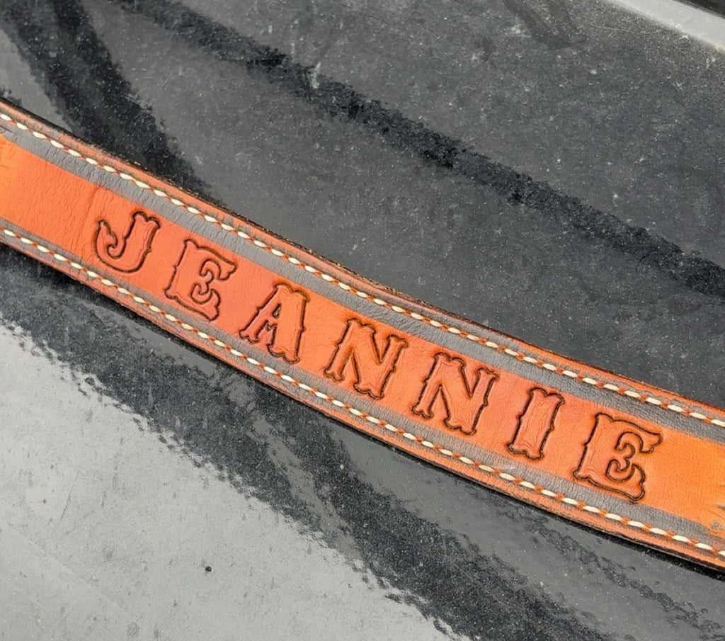 Vintage Tony Lama "Jeannie" Tooled Leather Belt
