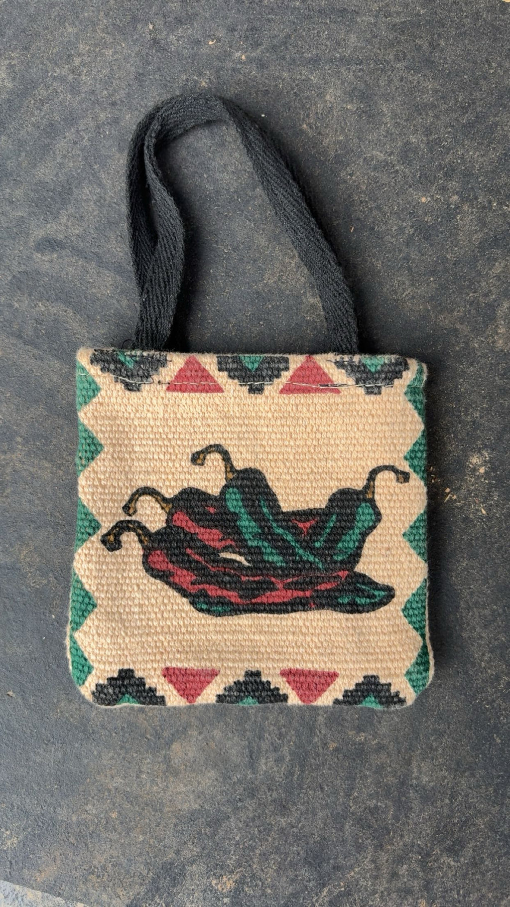 Miniature Red And Green Chili Peppers Tapestry Change Purse