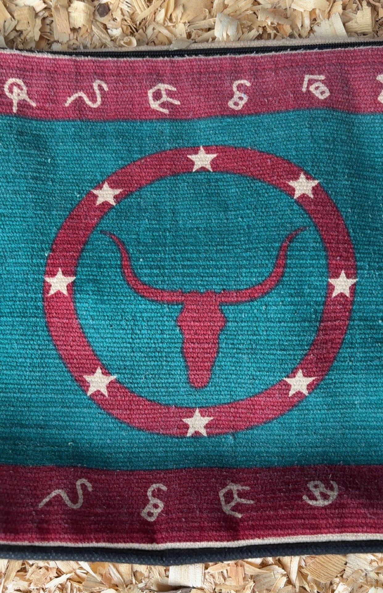 Vintage Tapestry Longhorn And Brands Purse