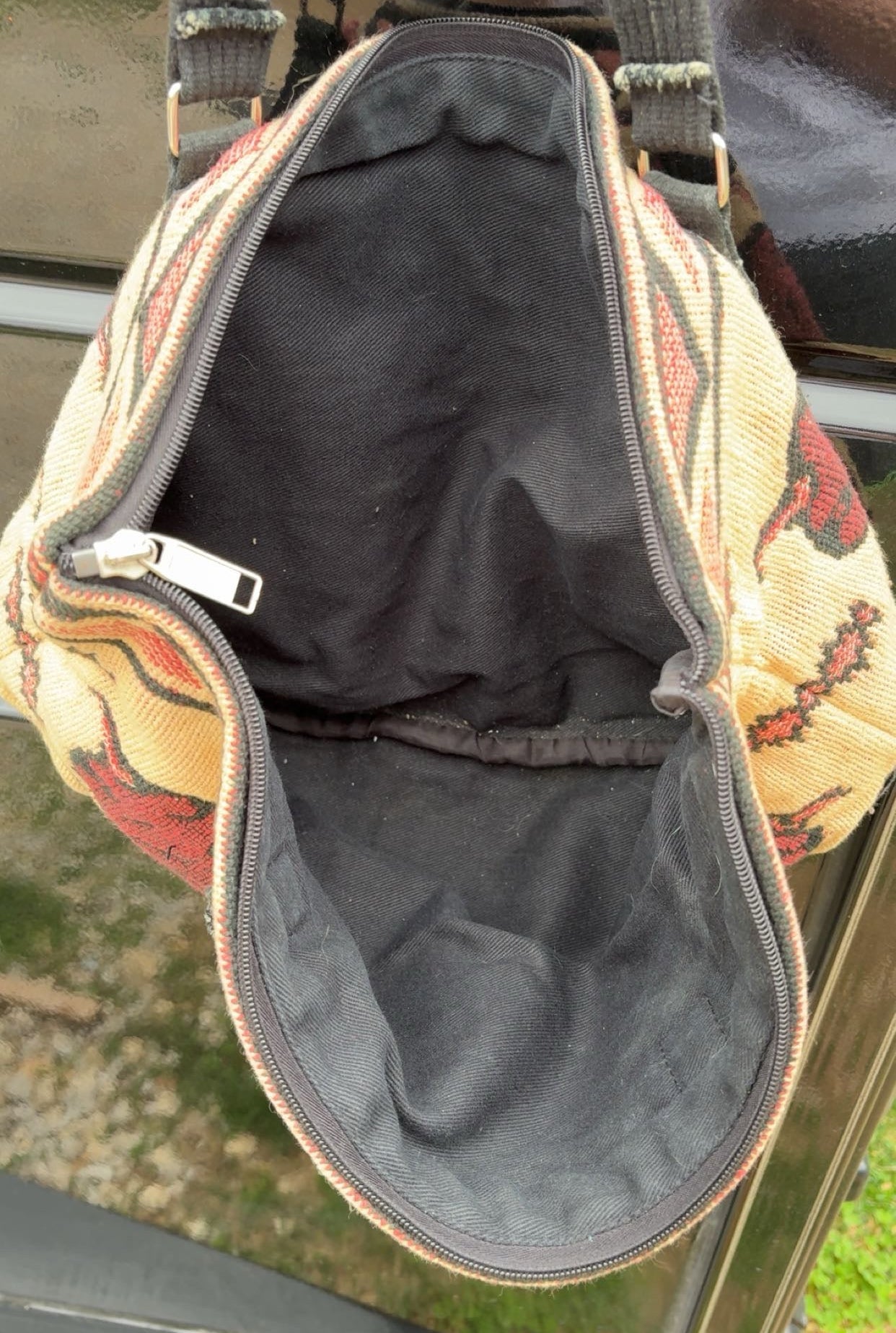 Vintage Western Tapestry Purse With Red Peppers