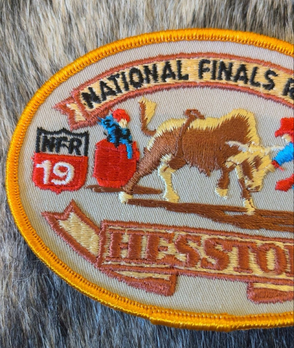 Vintage National Finals Rodeo 1981 Large Bull Fighting Patch