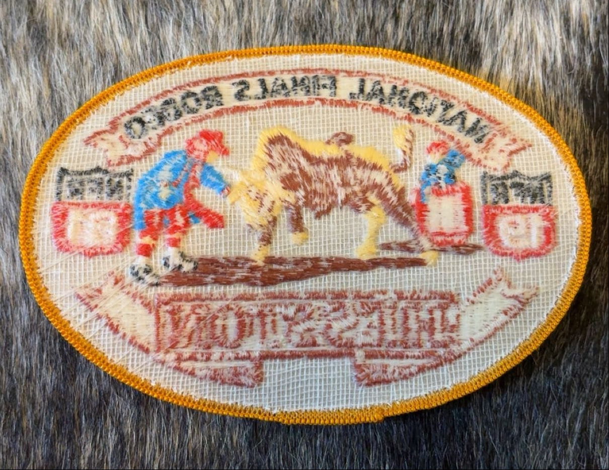Vintage National Finals Rodeo 1981 Large Bull Fighting Patch