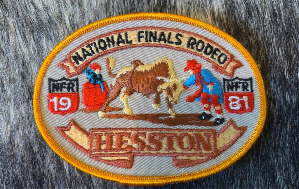 Vintage National Finals Rodeo 1981 Large Bull Fighting Patch