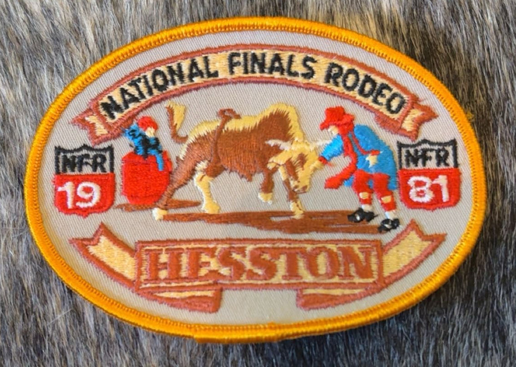 Vintage National Finals Rodeo 1981 Large Bull Fighting Patch