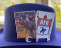 Bareback Riding Rodeo Logo Hat Card Set With Red Gems
