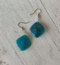 Turquoise Triangle Drop Earrings