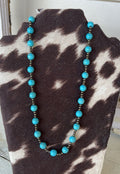 Round Turquoise Dangle Necklace