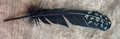 Black Branded Crow Painted Feather