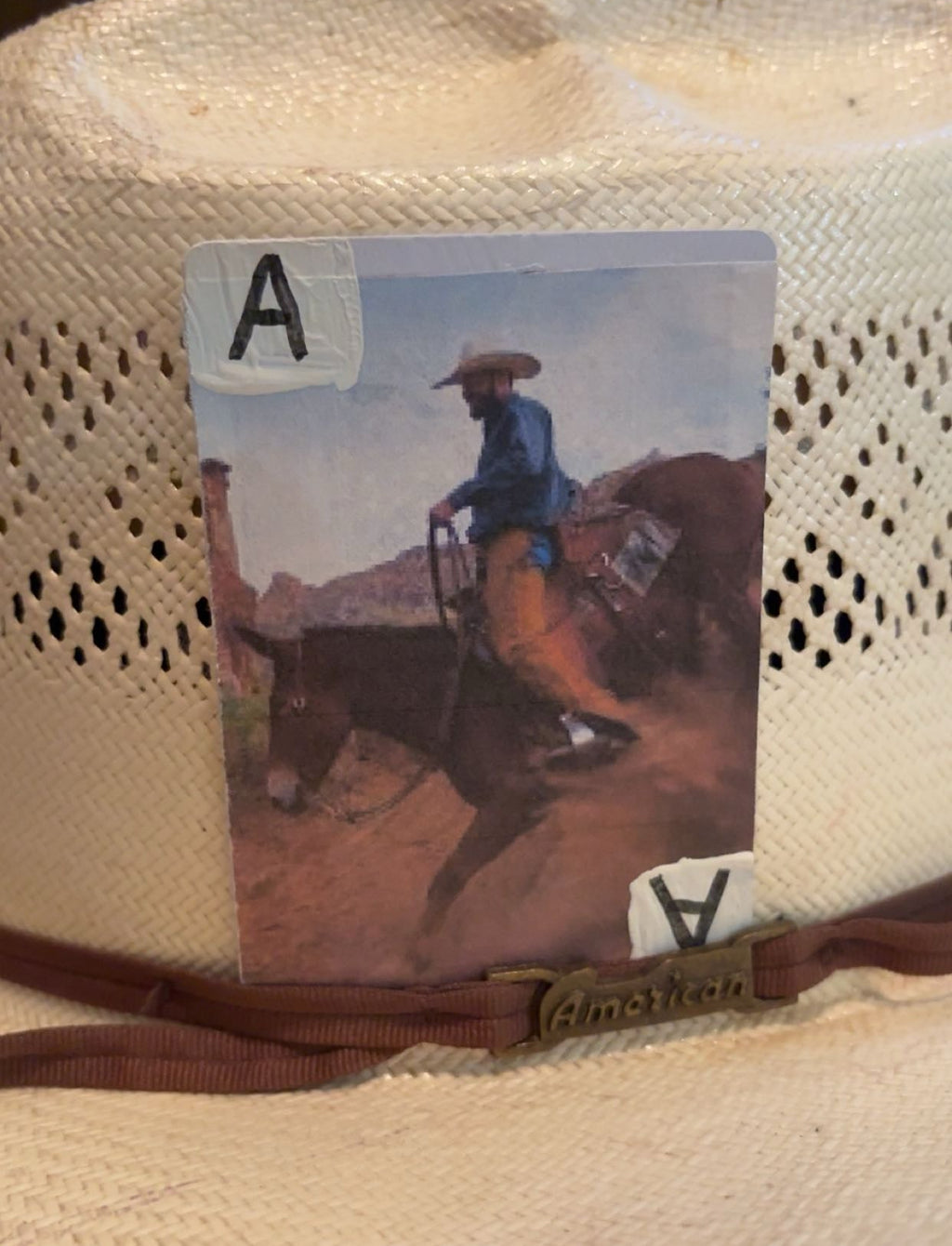 Mule Rider Single Hat Card