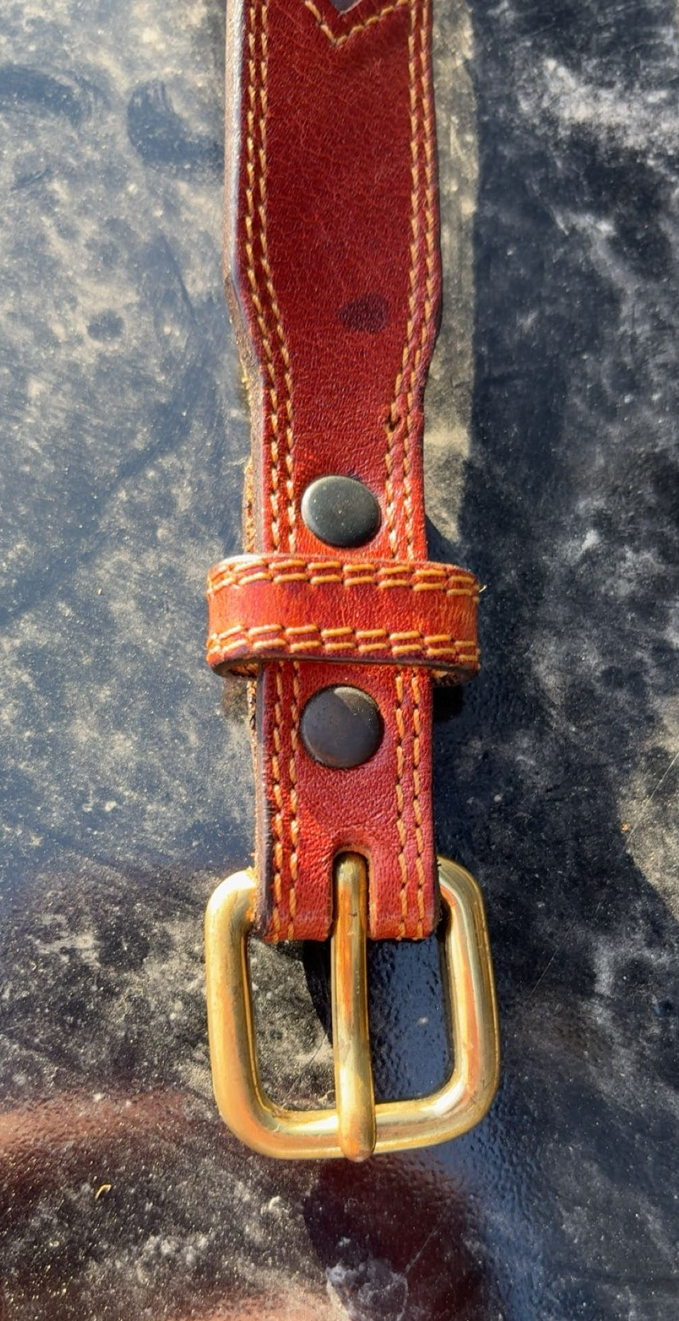 Vintage Kids Leather Feather Belt
