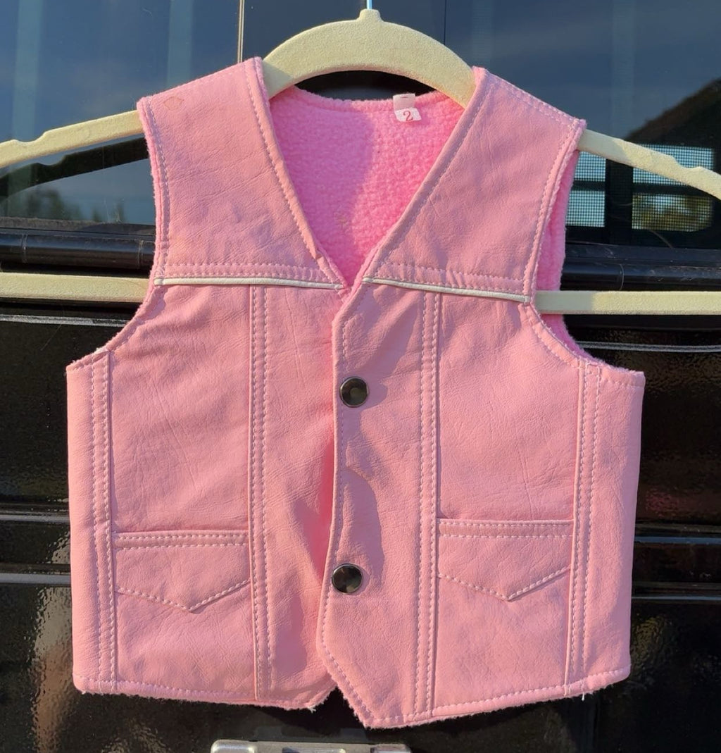 Kids Pink Rodeo Vest - Size 2