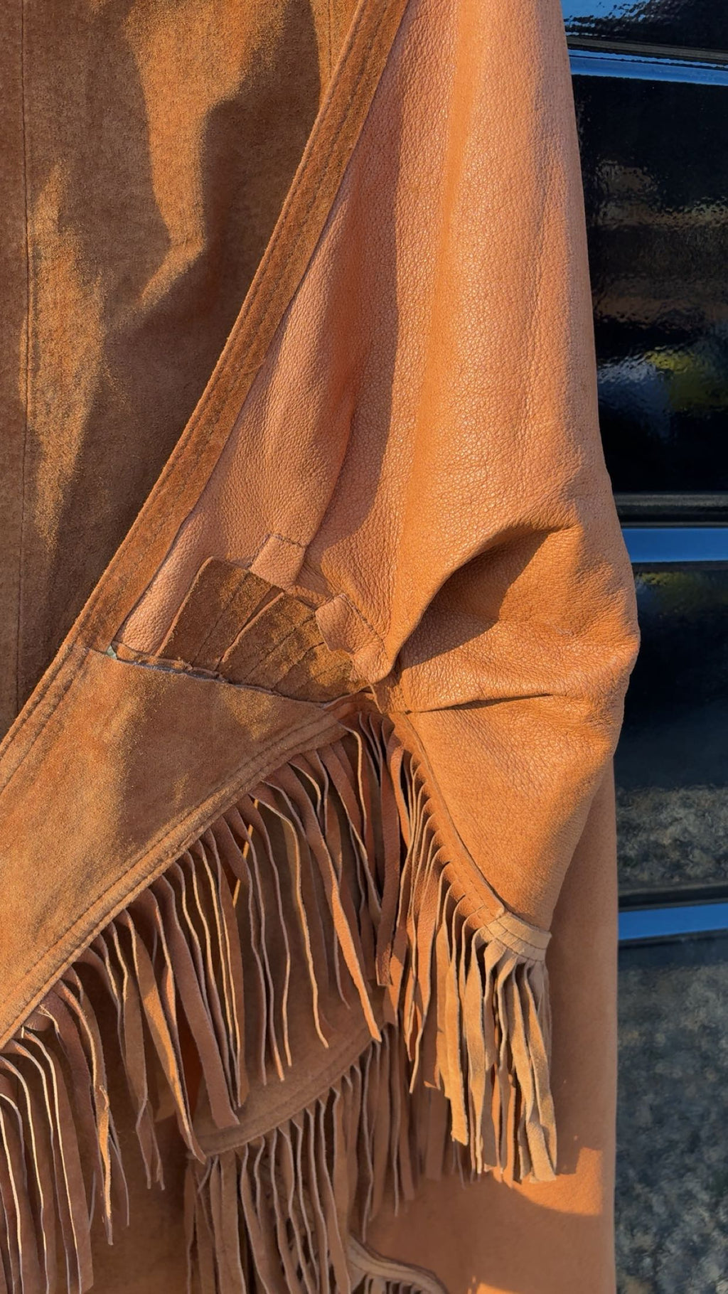 Vintage Cedars Women's Leather Fringe Skirt