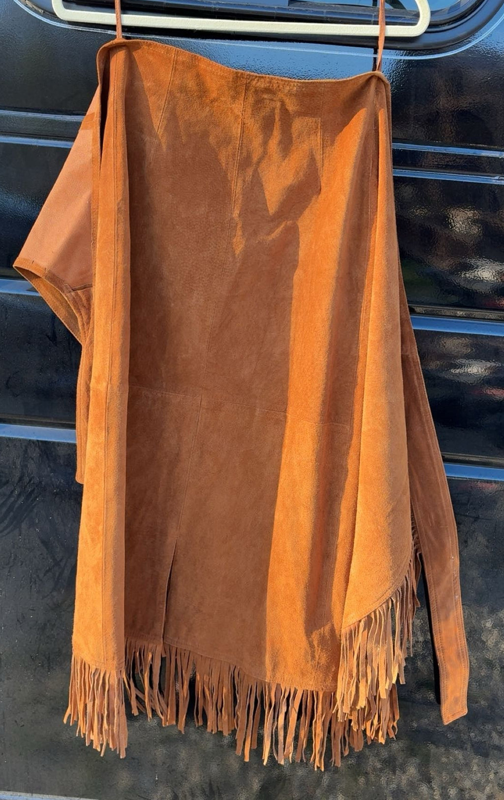 Vintage Cedars Women's Leather Fringe Skirt
