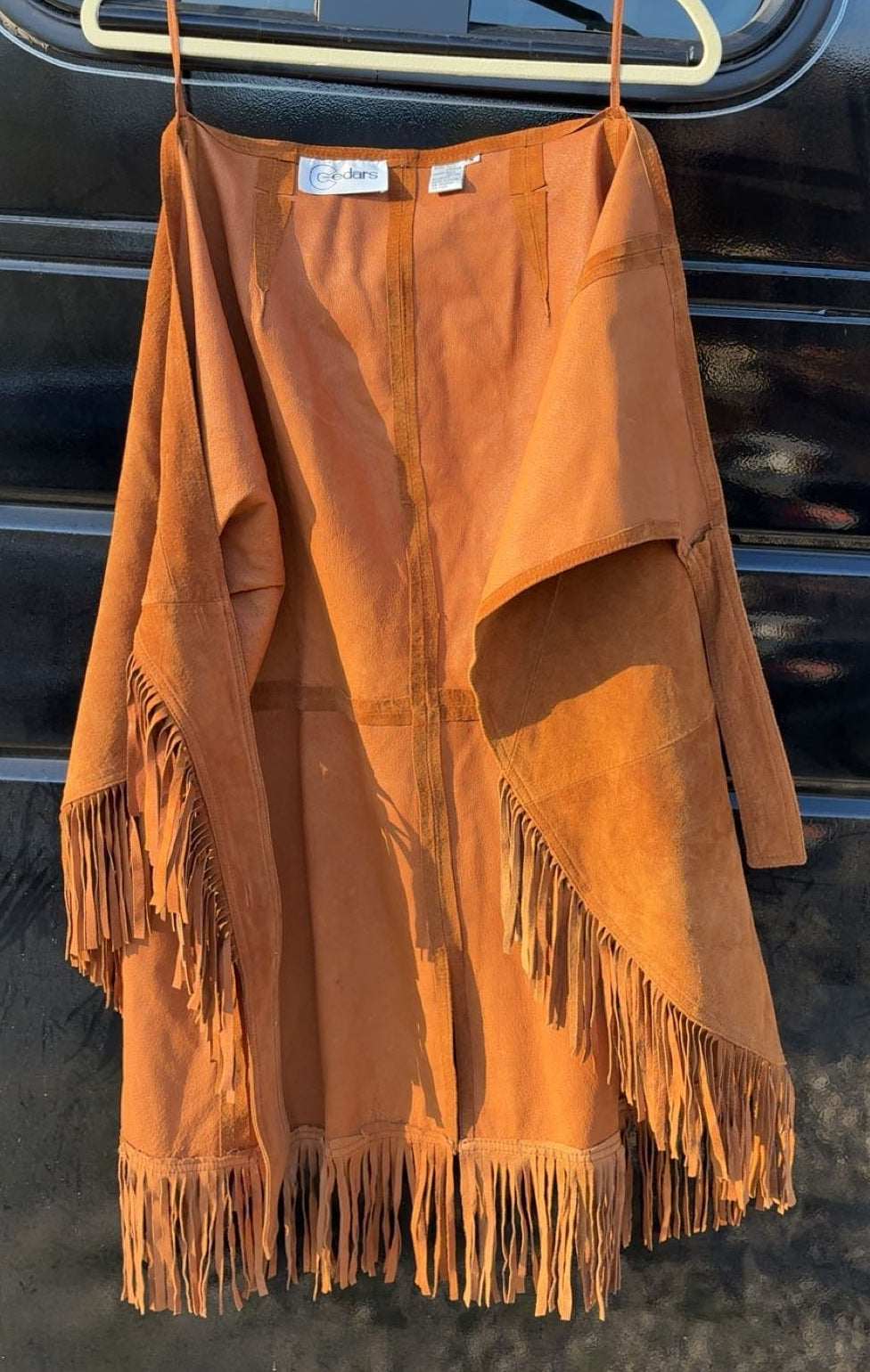 Vintage Cedars Women's Leather Fringe Skirt