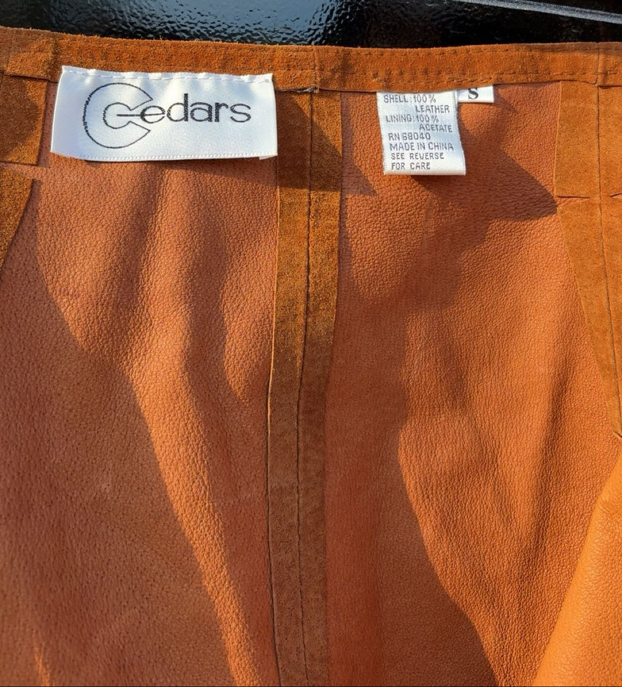 Vintage Cedars Women's Leather Fringe Skirt