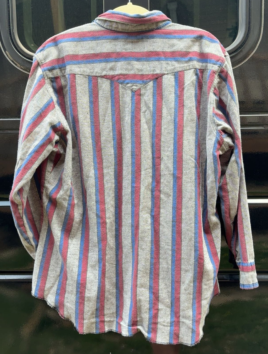 Vintage Thick Material Wrangler Striped Pearl Snap