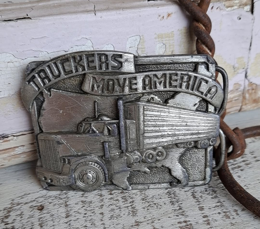 Vintage Siskiyou "Truckers Move America" Buckle