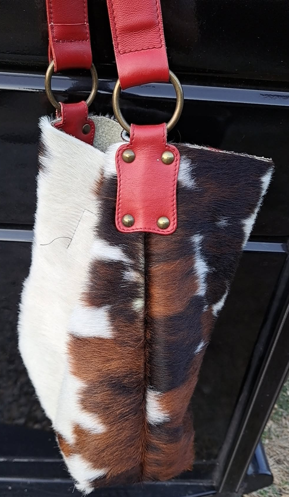 Vintage Maurizio Taiuti Cowhide Leather and Red Purse