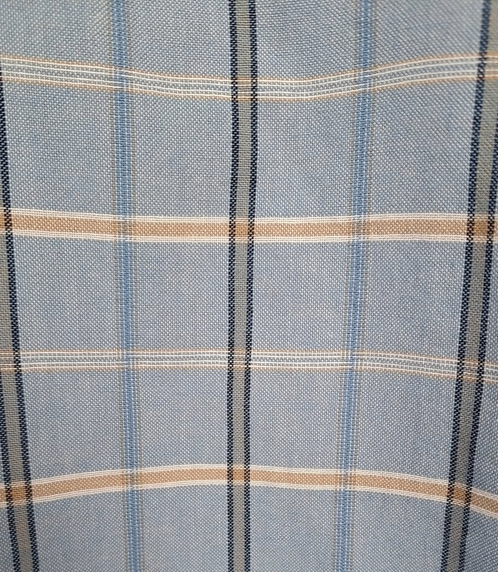 Ely Cattleman Vintage Men's Beige And Blue Flannel