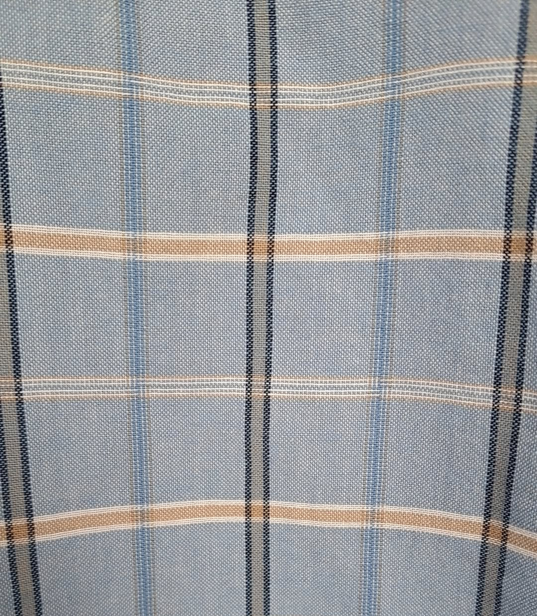 Ely Cattleman Vintage Men's Beige And Blue Flannel
