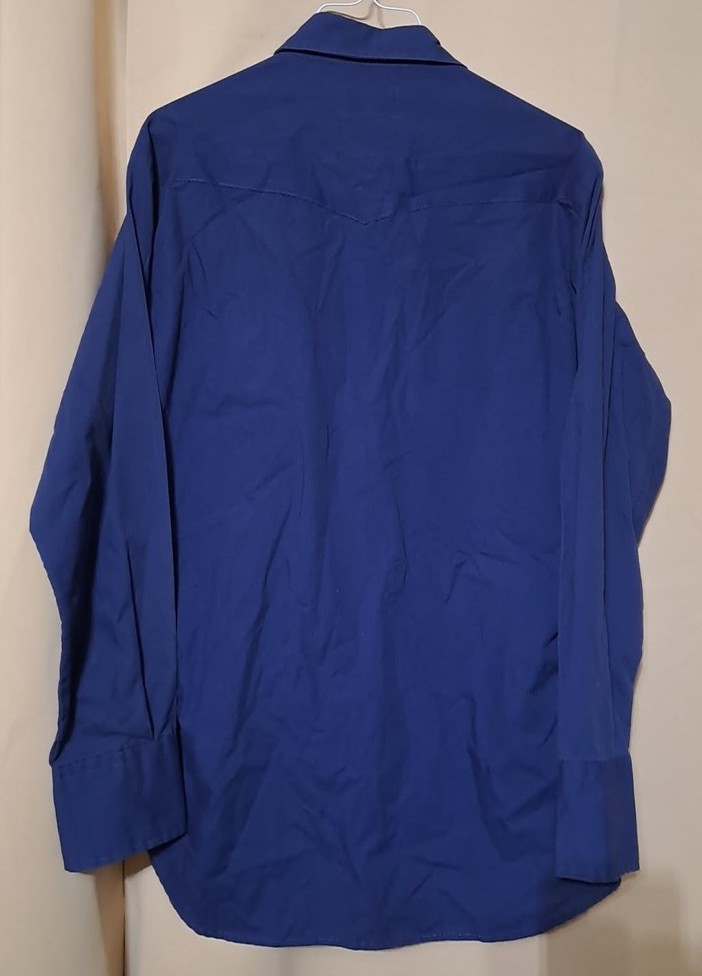 Vintage Men's Blair Blue And Eagle Print Pearl Snap