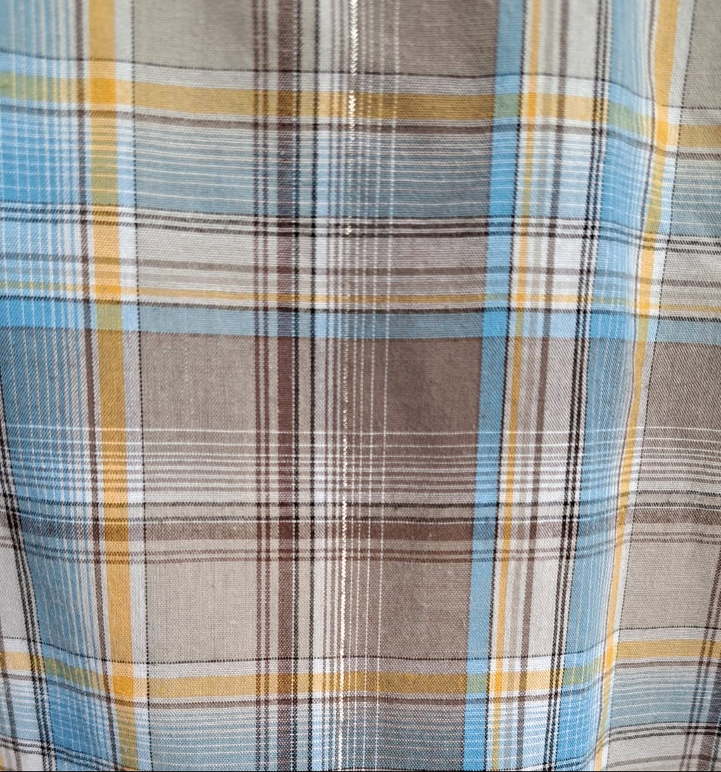 Wrangler Vintage Men's Sparkle Blue and White flannel