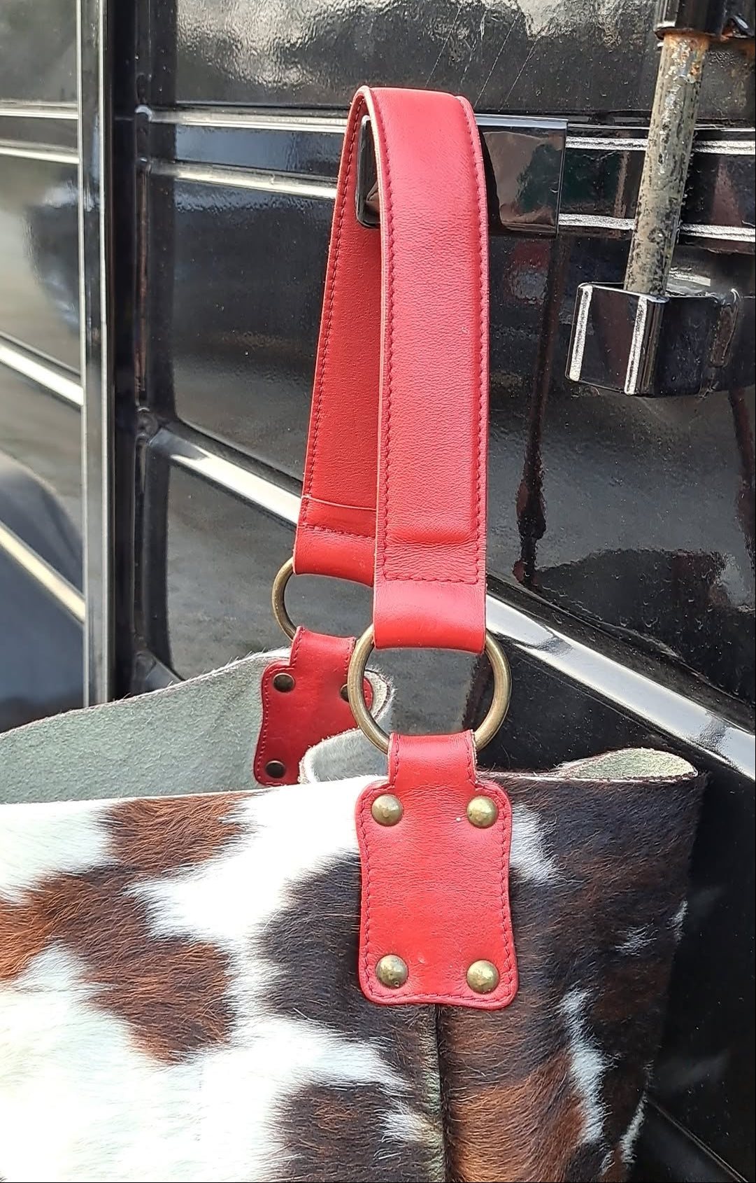 Vintage Maurizio Taiuti Cowhide Leather and Red Purse