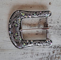 New Ariat Silver With Gemstone Buckle