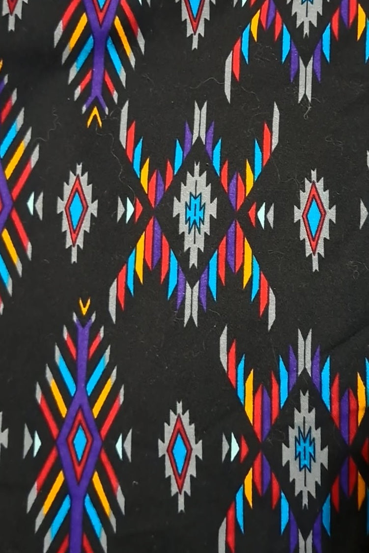 Vintage Handmade Women's Blue And Black Block Color