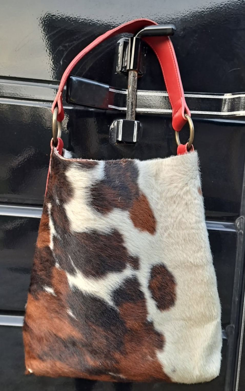 Vintage Maurizio Taiuti Cowhide Leather and Red Purse