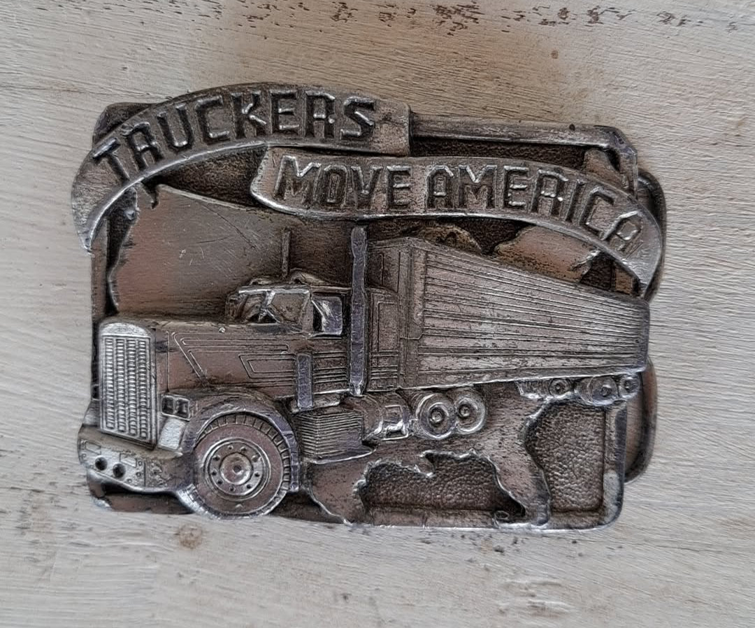 Vintage Siskiyou "Truckers Move America" Buckle