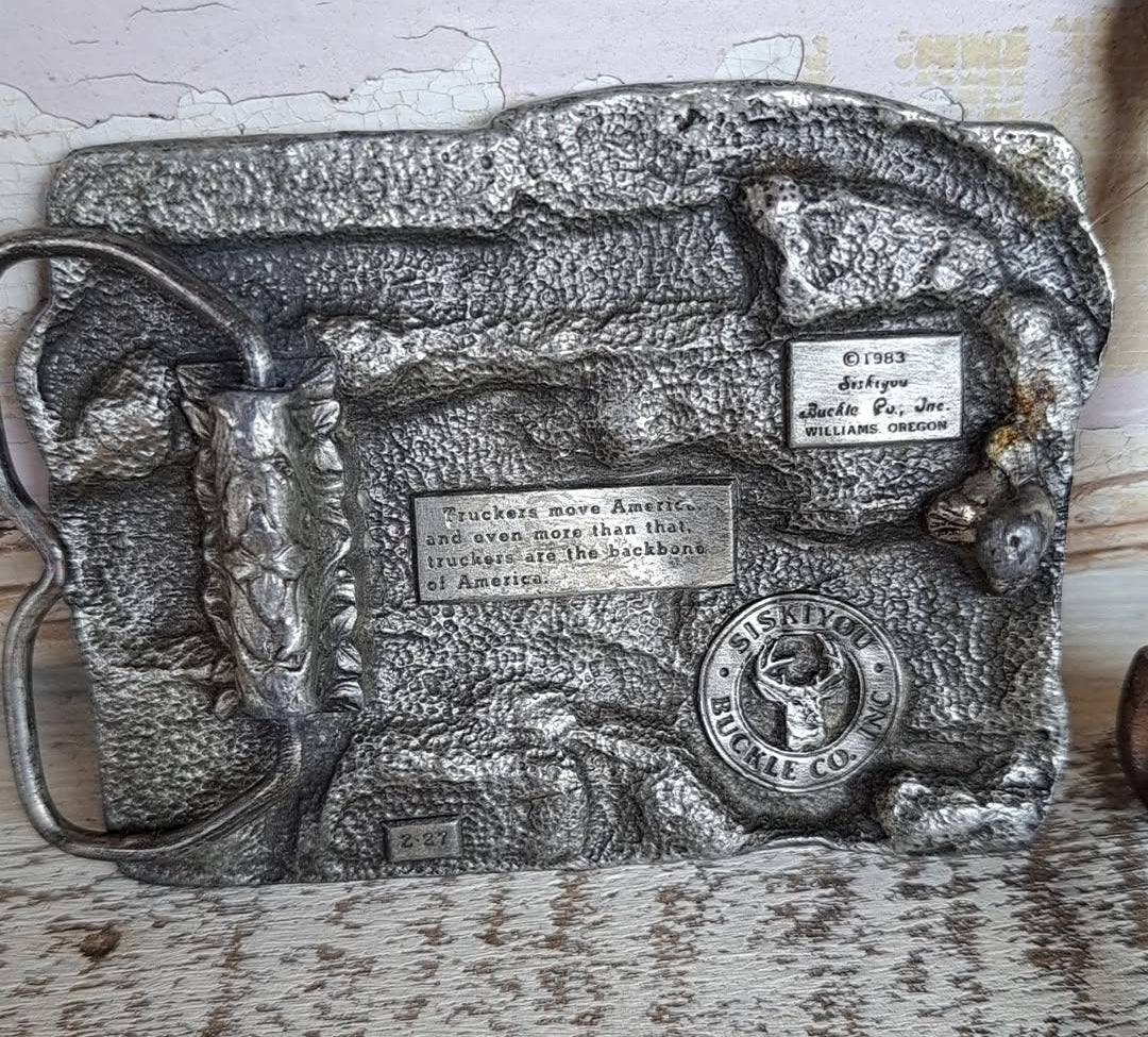 Vintage Siskiyou "Truckers Move America" Buckle