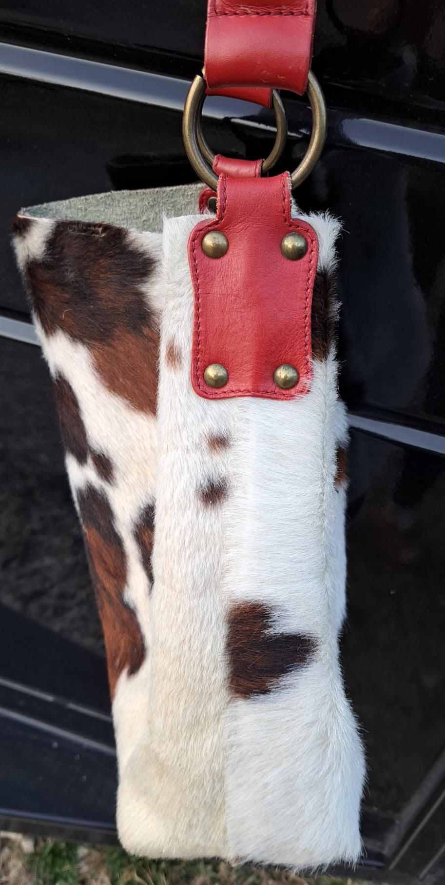 Vintage Maurizio Taiuti Cowhide Leather and Red Purse