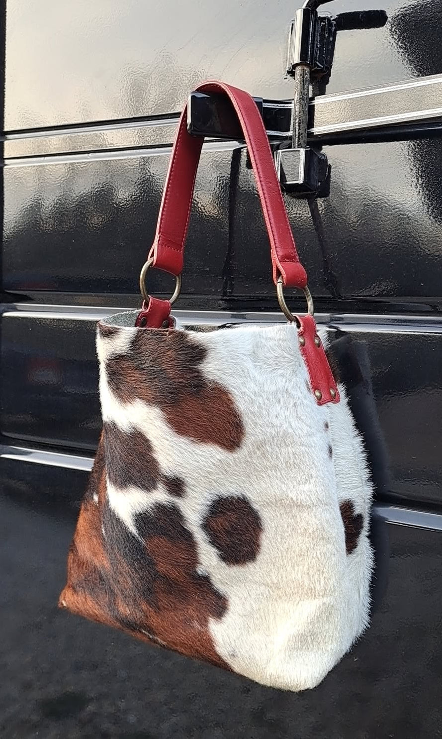 Vintage Maurizio Taiuti Cowhide Leather and Red Purse