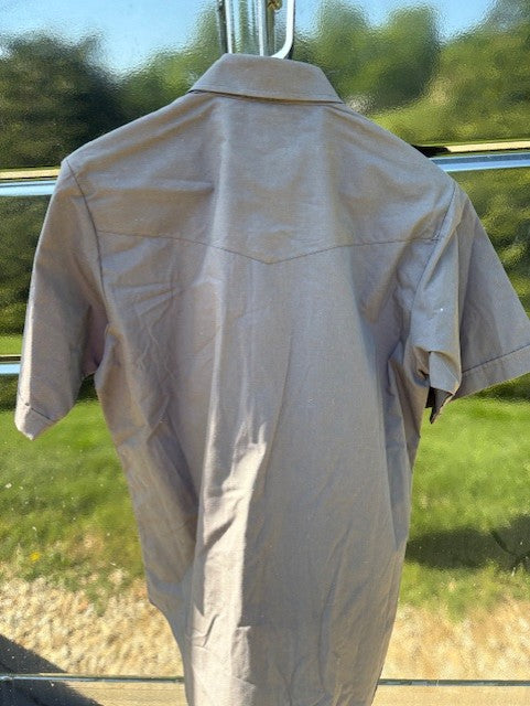 Vintage Black Plains Western Wear Pearl Snap - Short Sleeve